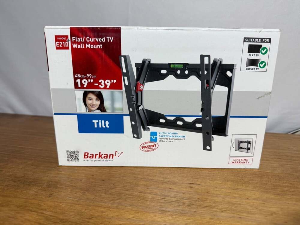Barkan Model E210 Flat/Curved TV Wall Mount Tilt 19"-39" New In Box